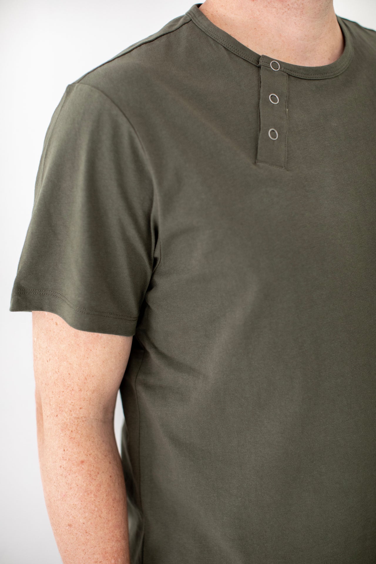 Olive henley shirt hotsell