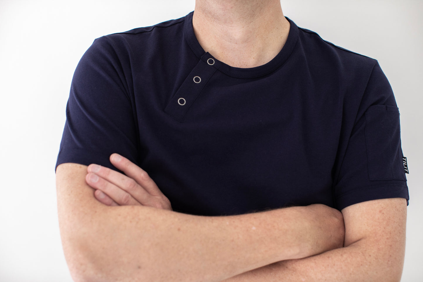 Navy Henley Tee