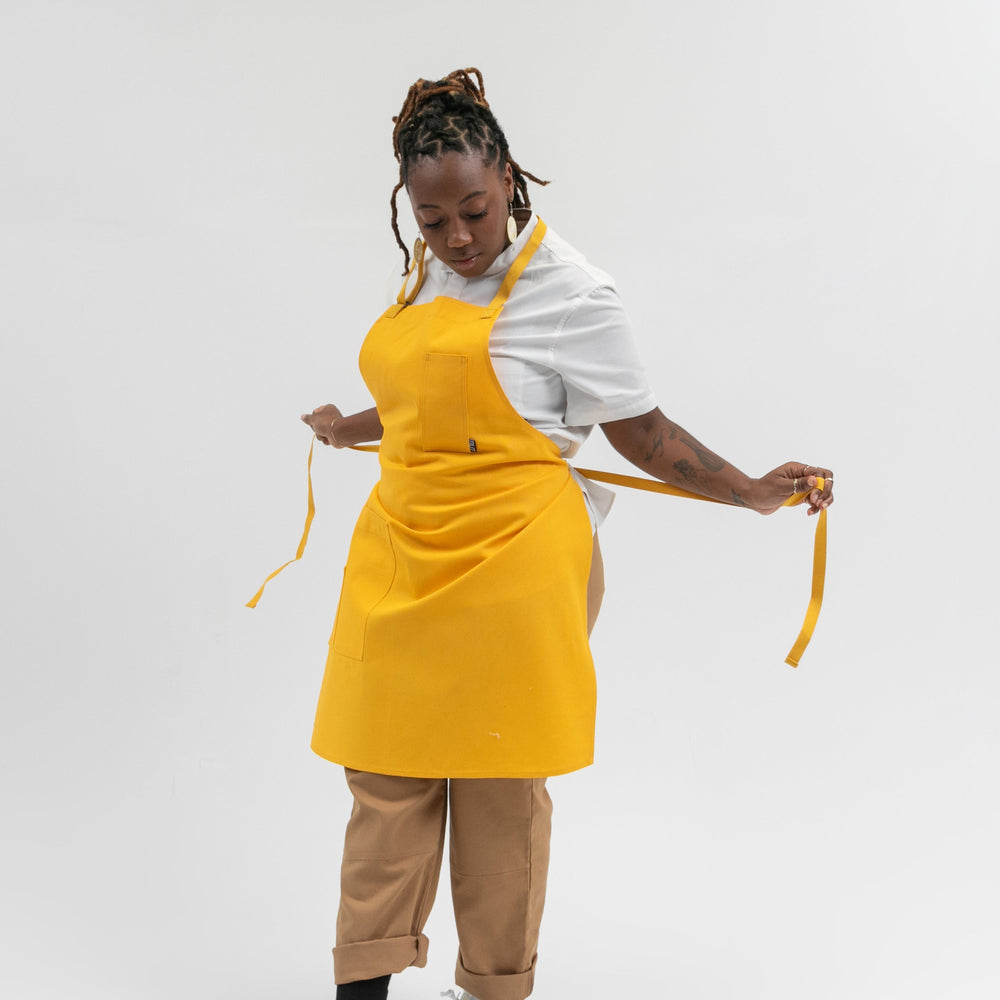 TILIT's yellow apron for the color splash apron of the month