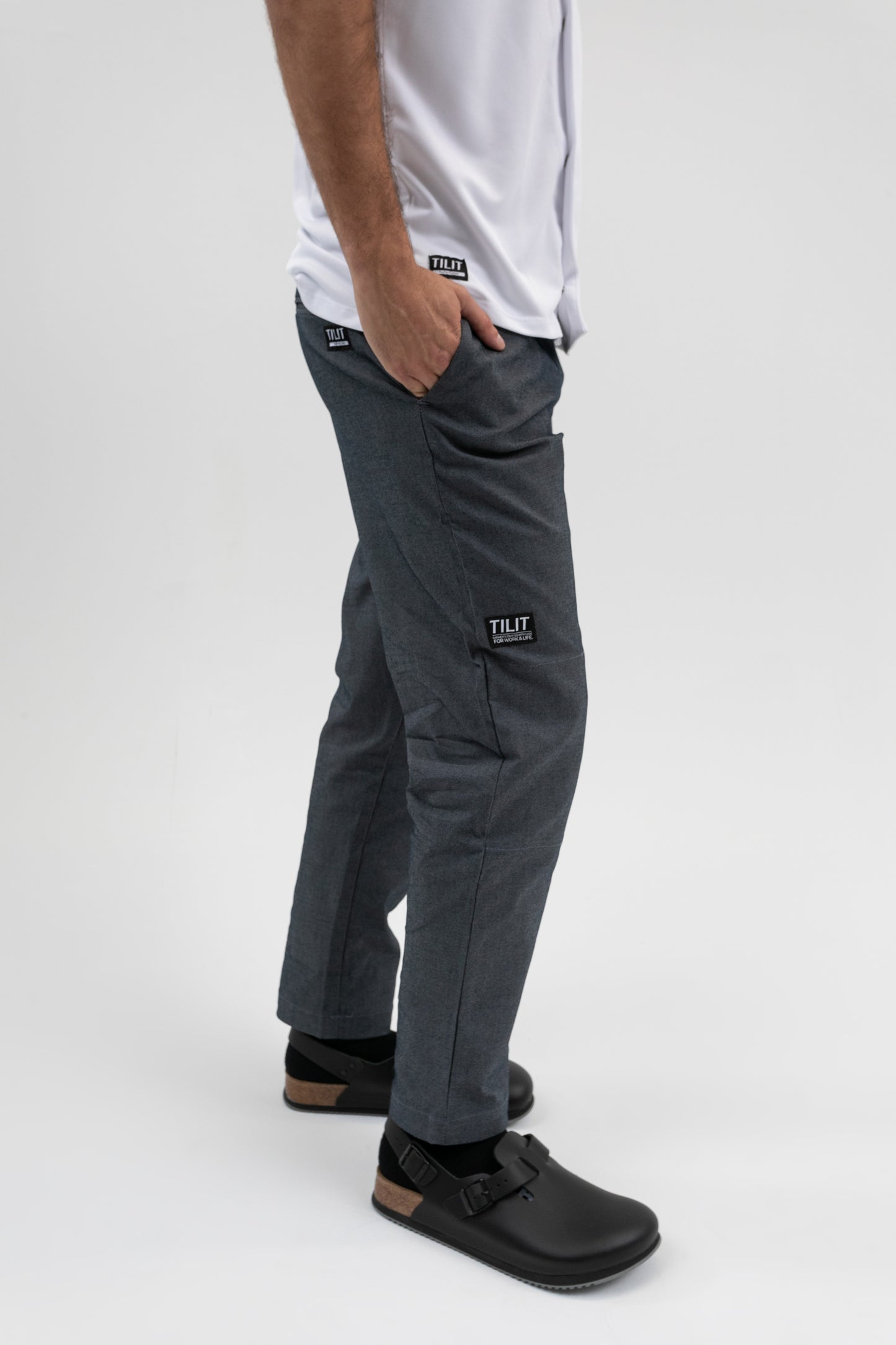 TILIt Essential Pant in Gray Denim