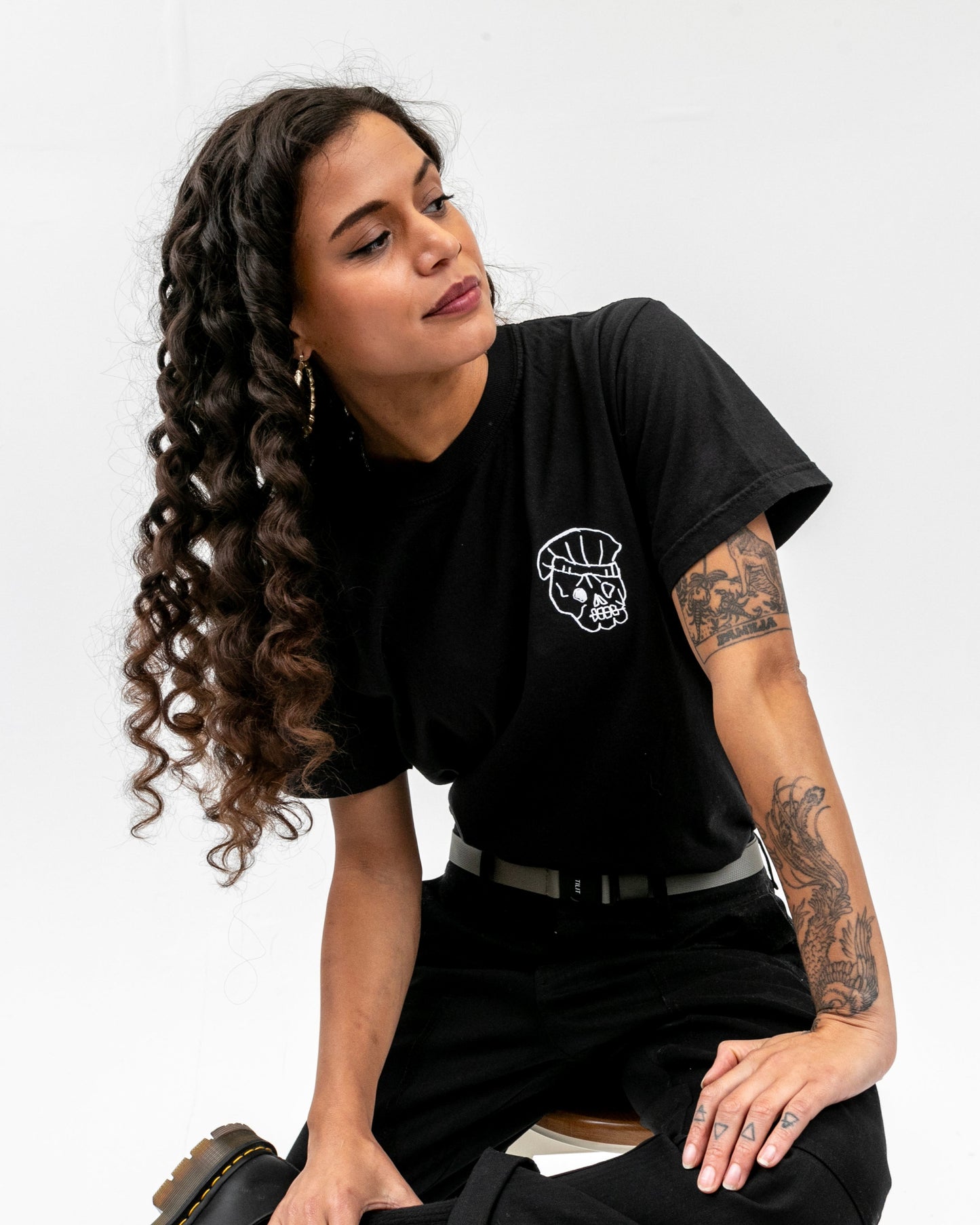 TILIT and Terry Short Sleeve Tshirt in Black