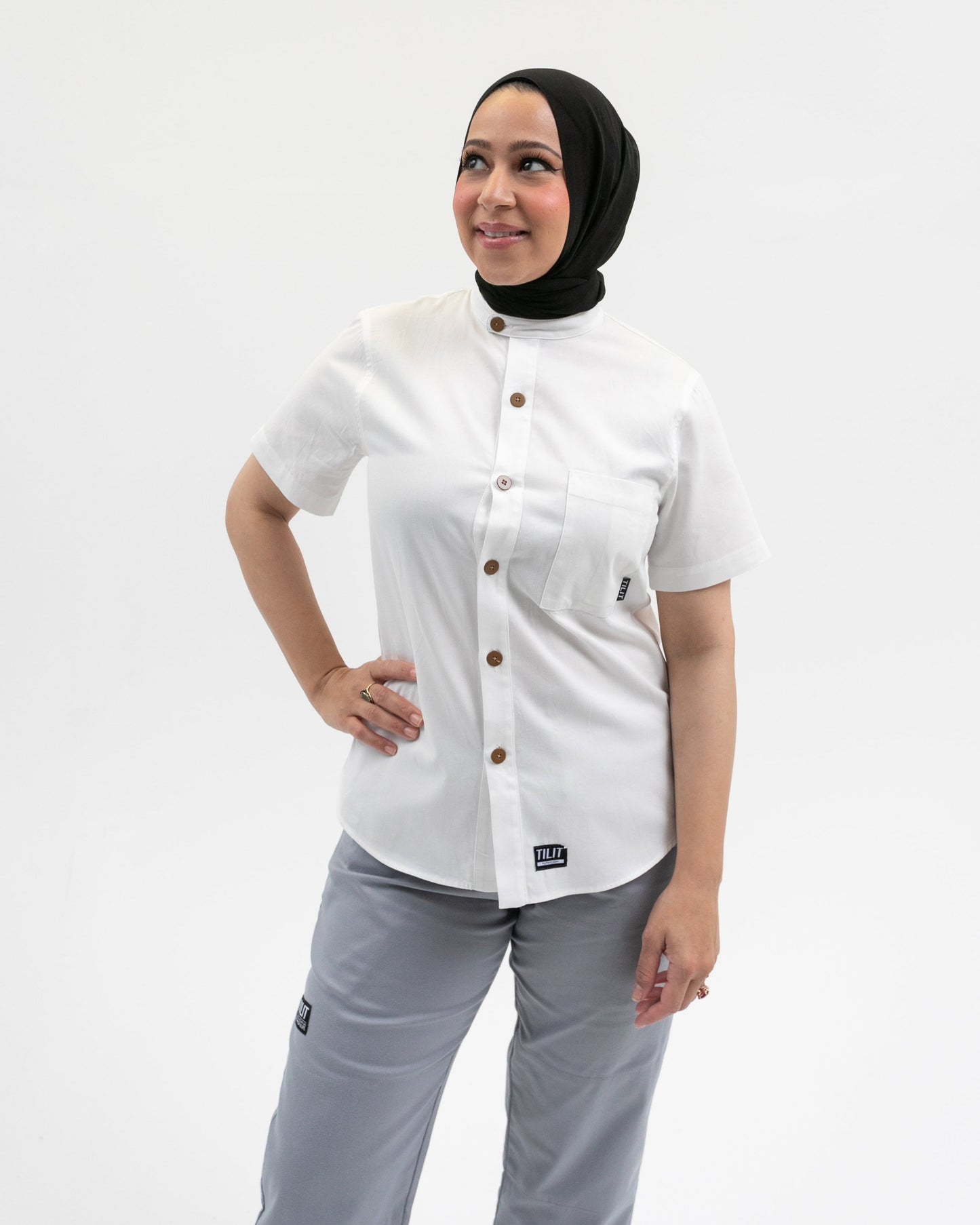 Tilit's Women's Chef Shirt in White